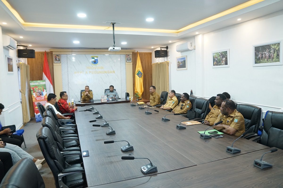 PJ. GUBERNUR PAPUA PEGUNUNGAN DUKUNG PENUH DAN BERIKAN INFORMASI UNTUK PILOT PROJECT SINERGITAS PERTUMBUHAN DAN PEMERATAAN EKONOMI